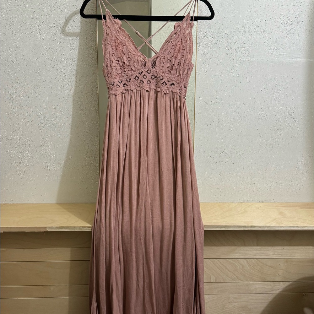 Free People Pink Maxi Dress